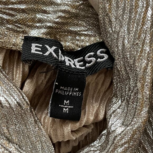 Express, Size M, Sleeveless, Metallic, Blouson Bottom Top - Picture 3 of 9